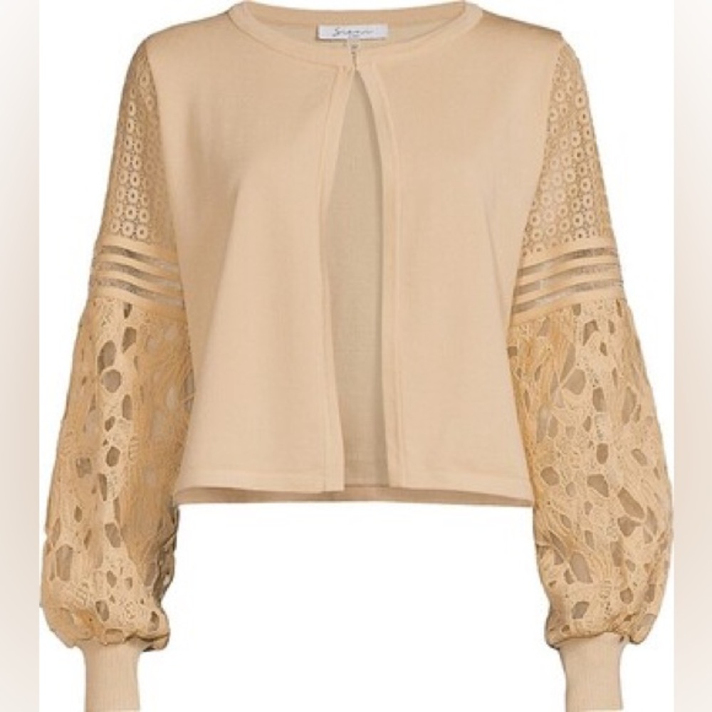 Sioni Milano Lace Cropped Cardigan - Picture 2 of 6